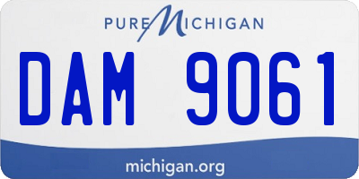 MI license plate DAM9061