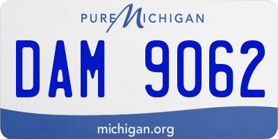 MI license plate DAM9062