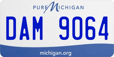 MI license plate DAM9064