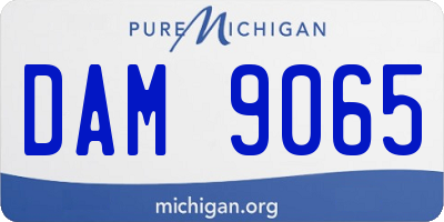 MI license plate DAM9065