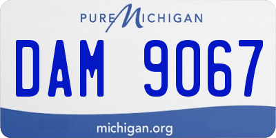 MI license plate DAM9067
