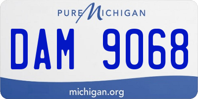 MI license plate DAM9068