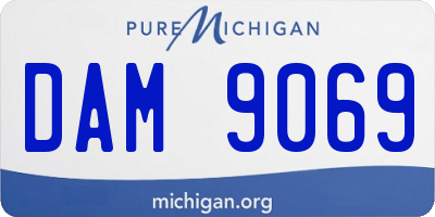 MI license plate DAM9069