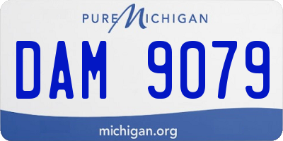 MI license plate DAM9079
