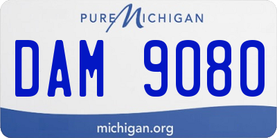 MI license plate DAM9080
