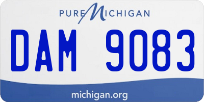 MI license plate DAM9083