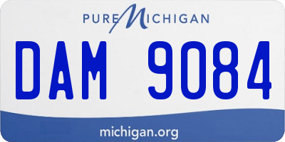 MI license plate DAM9084