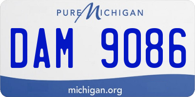 MI license plate DAM9086