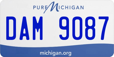 MI license plate DAM9087
