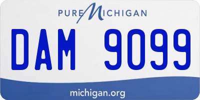 MI license plate DAM9099