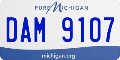 MI license plate DAM9107