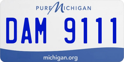 MI license plate DAM9111