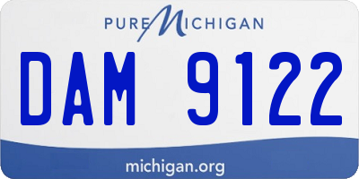 MI license plate DAM9122