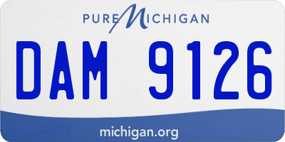 MI license plate DAM9126