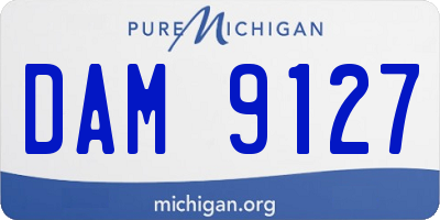 MI license plate DAM9127