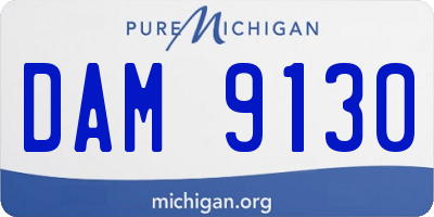 MI license plate DAM9130