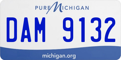 MI license plate DAM9132