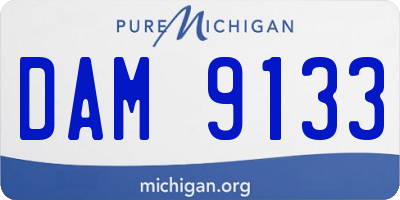 MI license plate DAM9133