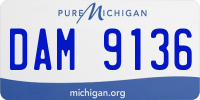 MI license plate DAM9136