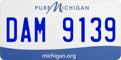 MI license plate DAM9139