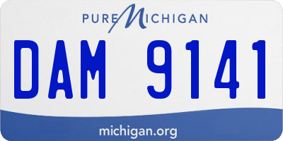 MI license plate DAM9141