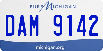 MI license plate DAM9142