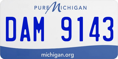 MI license plate DAM9143
