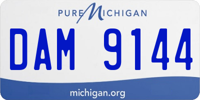 MI license plate DAM9144