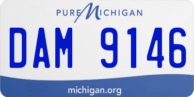 MI license plate DAM9146
