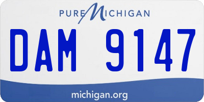 MI license plate DAM9147
