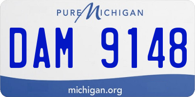 MI license plate DAM9148