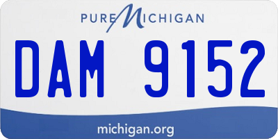 MI license plate DAM9152