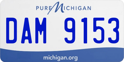 MI license plate DAM9153