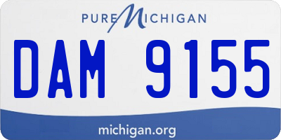 MI license plate DAM9155