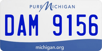 MI license plate DAM9156
