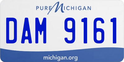 MI license plate DAM9161