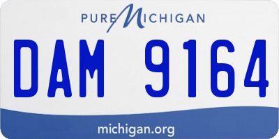 MI license plate DAM9164