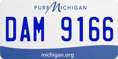 MI license plate DAM9166