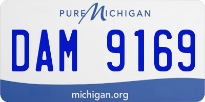 MI license plate DAM9169