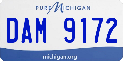 MI license plate DAM9172