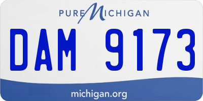MI license plate DAM9173