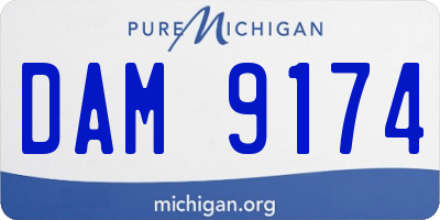 MI license plate DAM9174