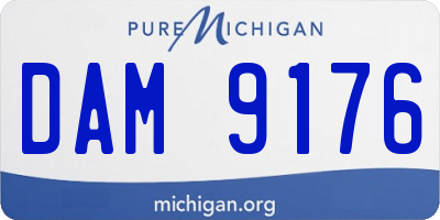MI license plate DAM9176