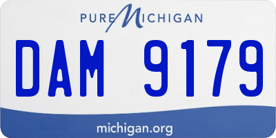 MI license plate DAM9179