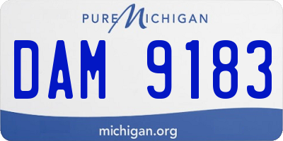 MI license plate DAM9183