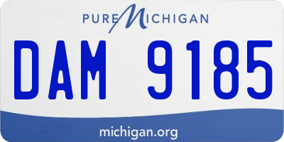 MI license plate DAM9185