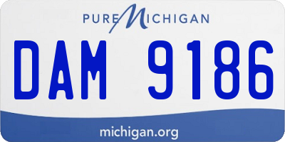 MI license plate DAM9186