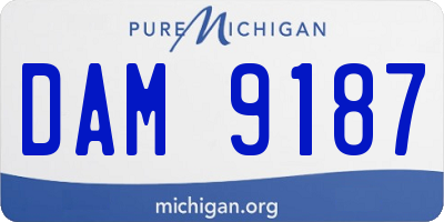 MI license plate DAM9187