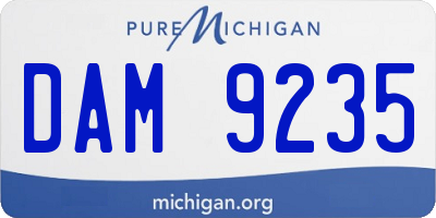 MI license plate DAM9235