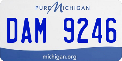 MI license plate DAM9246